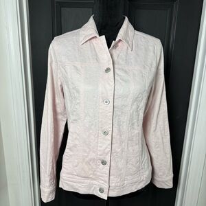 Chico's Blush Pink Denim Jacket